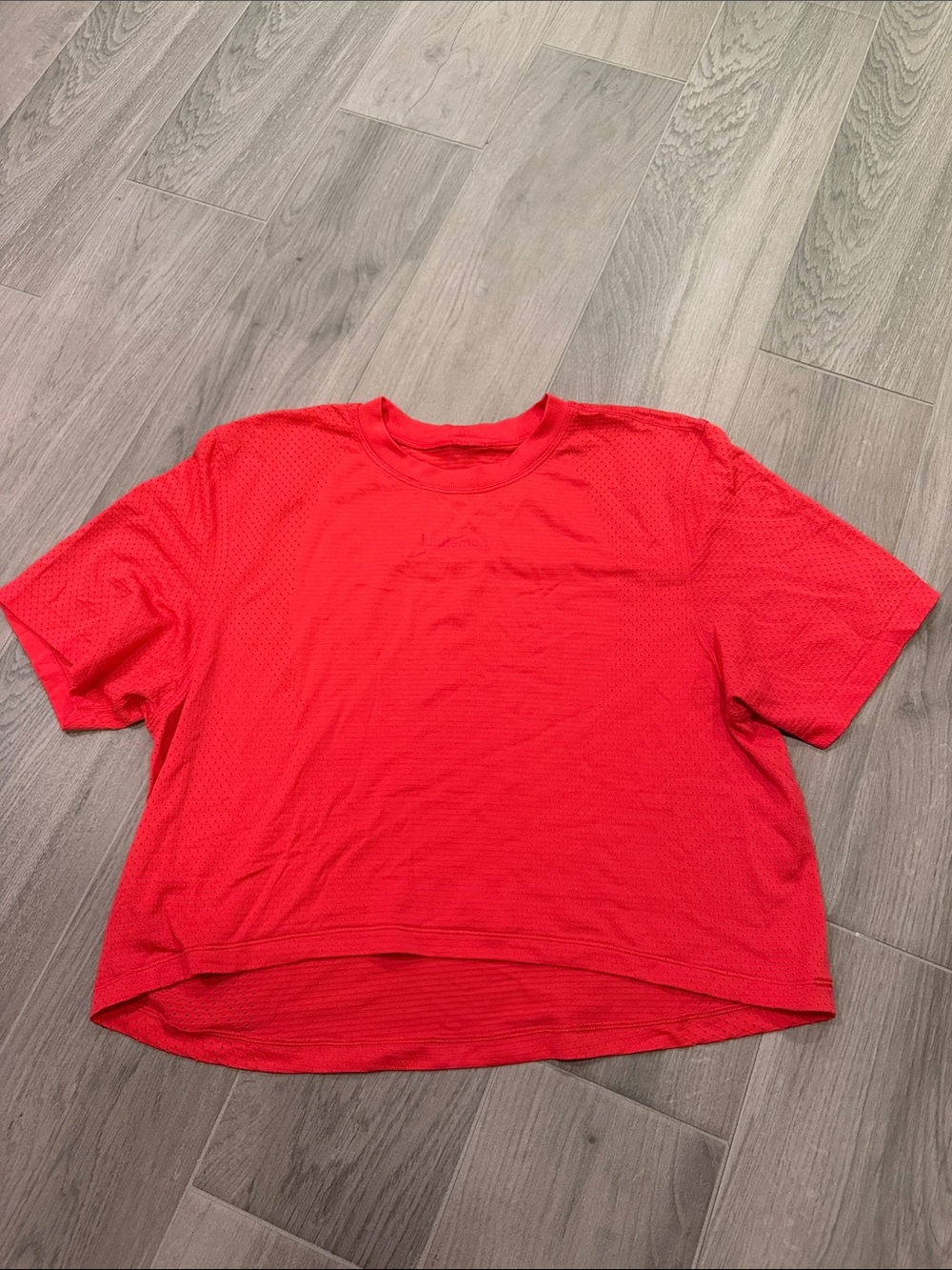 Lululemon Women’s Red Short-Sleeve Mesh Top Size 8